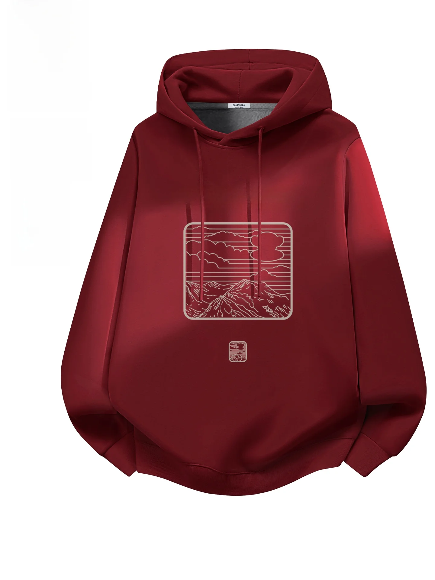 

Men's Fce Lined Hoodie Thiened Winter Sweatirt Red Color for 2026 Chinese Zodiac Year Loose Fit Long Sve