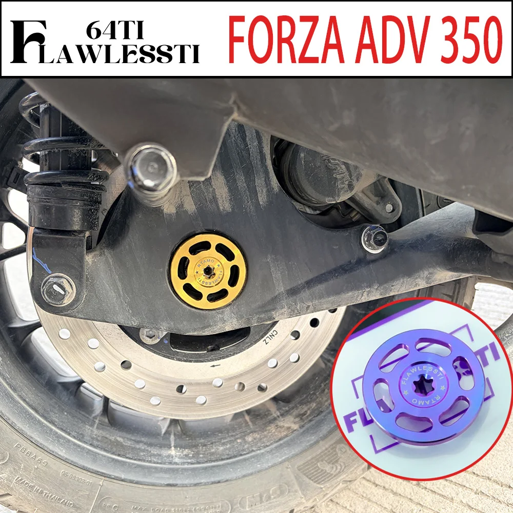 FLAWLESSTI Gr5 Titanium Rear Axle Cap For Forza 350 ADV 350