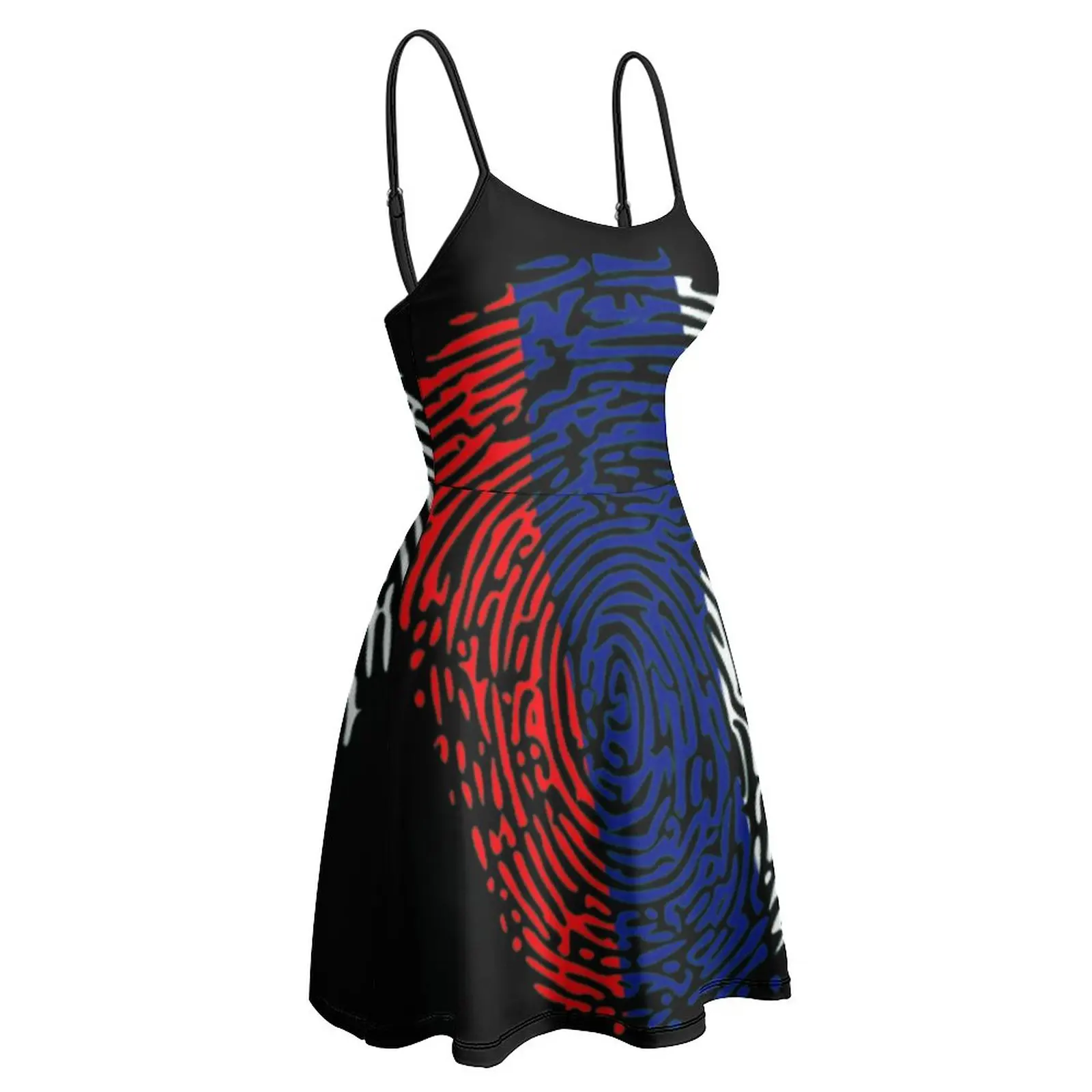 Sexy  Woman's Dress The Dress Fingerprint Russia Flag Women's Sling Dress Classic  Parties Sarcastic