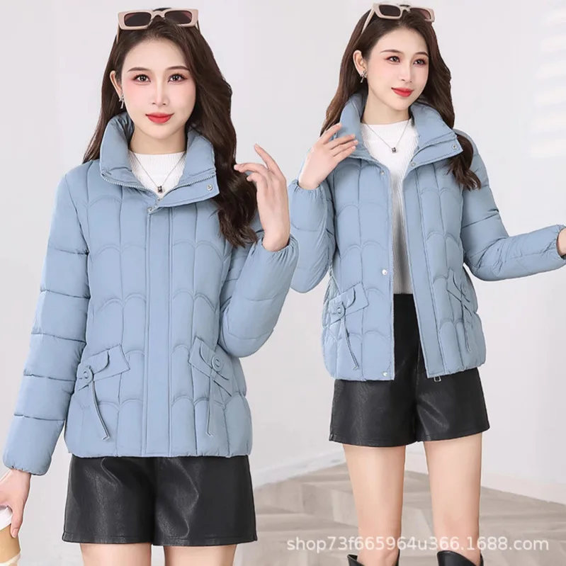 

Пуховая одежда на хлопковой подкладке, зима 2025 г., новая популярная свободная короткая утолщенная женская куртка-парка