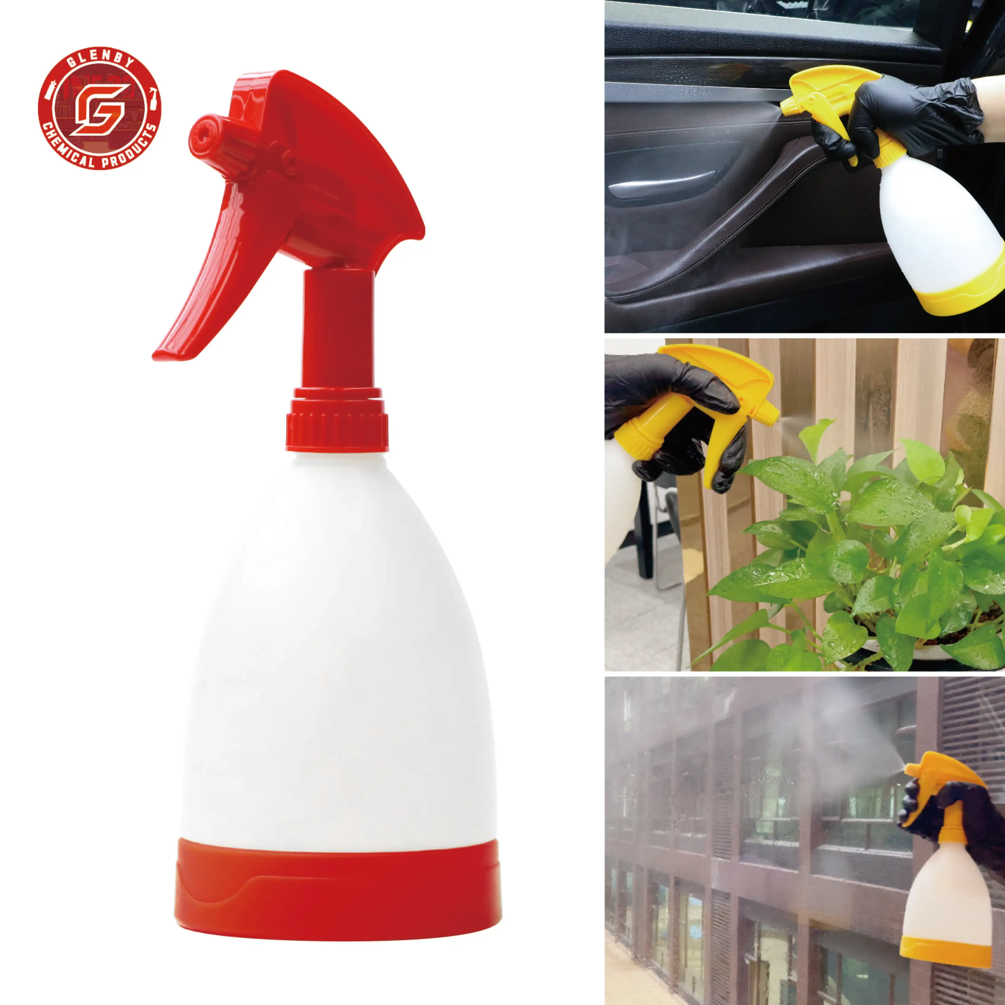 Flaconi Spray vuoti in plastica, per soluzioni di pulizia, Spray per candeggina, flacone Spray vuoto professionale, spruzzatore con ugello regolabile