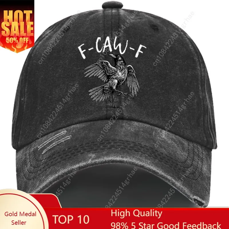 

Fcawf Crow Hat F-Caw-F Crow Hat Black Bird Baseball Caps