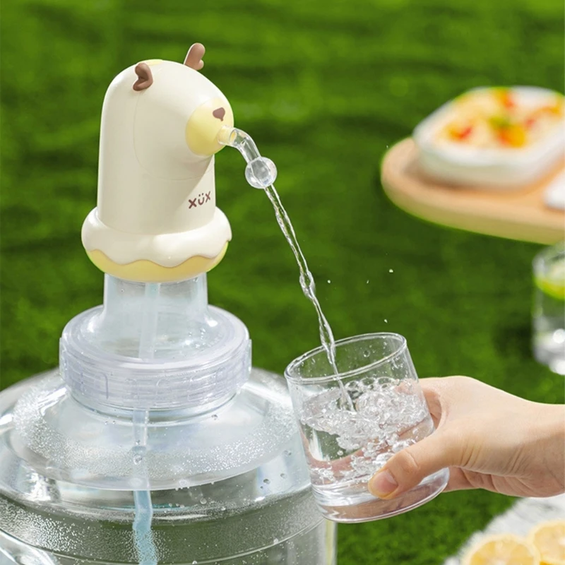 Dispensador de agua eléctrico portátil con carga USB, interruptores automáticos para botellas de agua potable, varios calibres