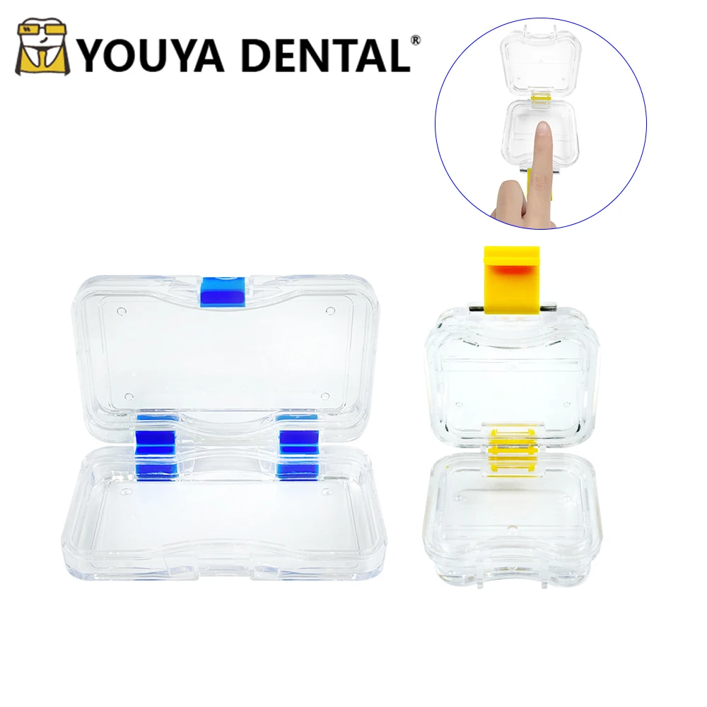 1 pçs caixa de dente dental com filme dentro material de laboratório dentista fornecimento caixa de dentadura folheados armazenamento membrana caixa de dente