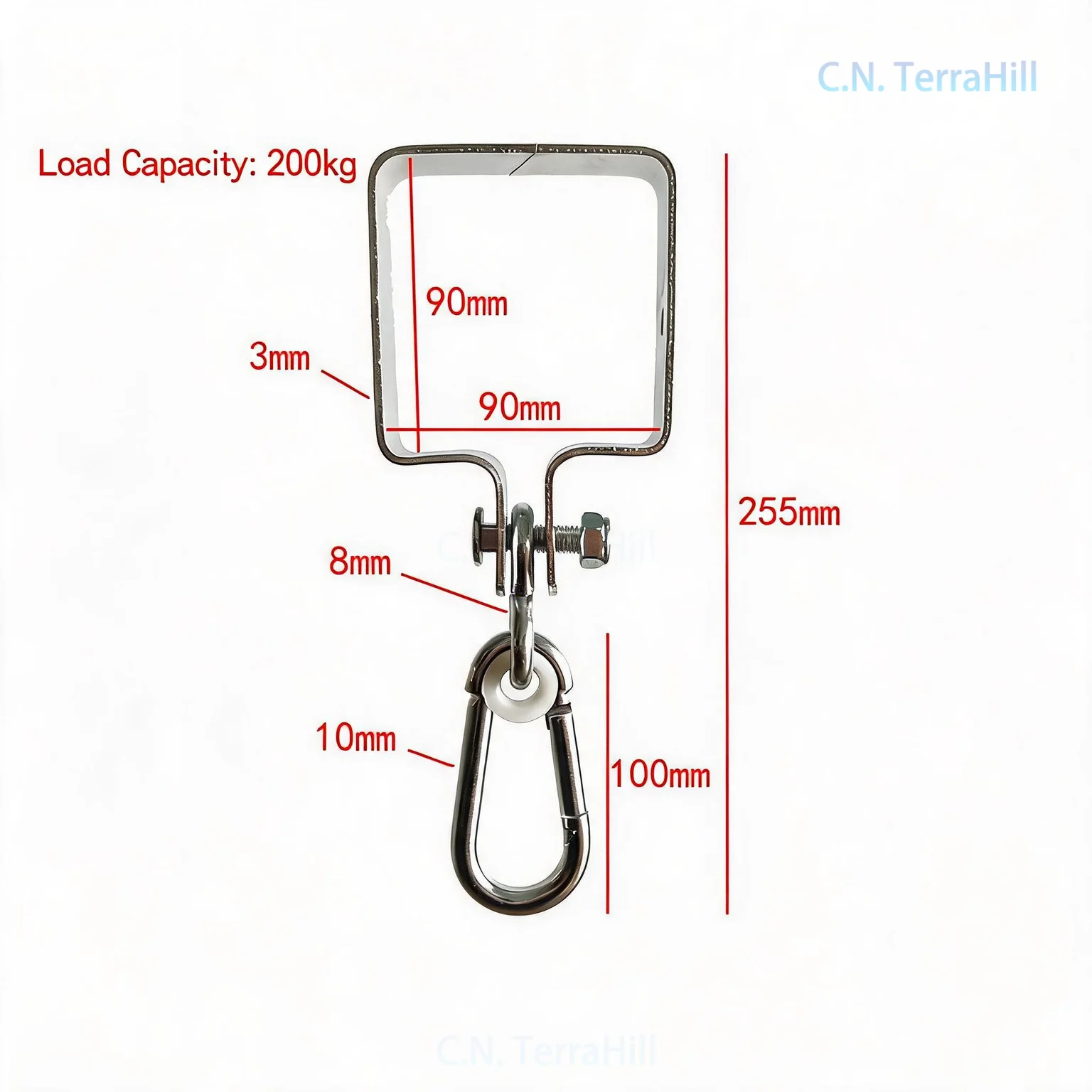 Heavy Duty Swing Hanging Hardware Kit with 90mm Bearing Ring, Swivel Eye Bolt Hook for Outdoor Playground Swing Set Frame