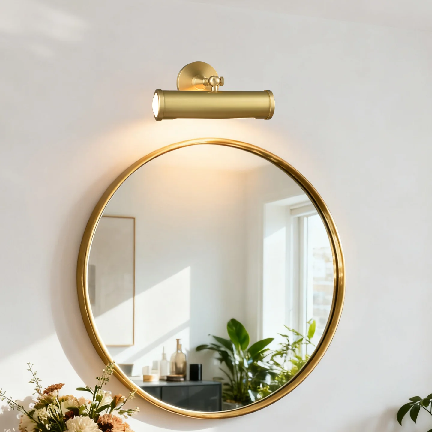 مصباح حائط من النحاس، ضوء مرآة الحمام على الطراز الأمريكي، ضوء صورة بسيط لتزيين غرفة المعيشة وغرفة النوم #3