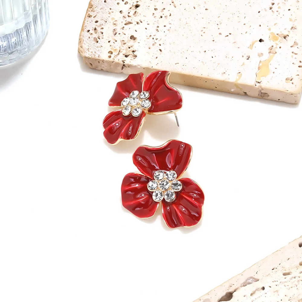 ZAA 2026 العصرية بالمينا زهرة إسقاط أقراط سباركلي حجر الراين رصع السحر امرأة بيان عطلة اكسسوارات الحفلات #4