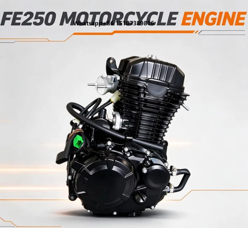 Original Loncin FE250 Off Road Motorcycle Engine 250cc Max Torque 23Nm 6-Gear Gearbox Carburetor EFI Optional