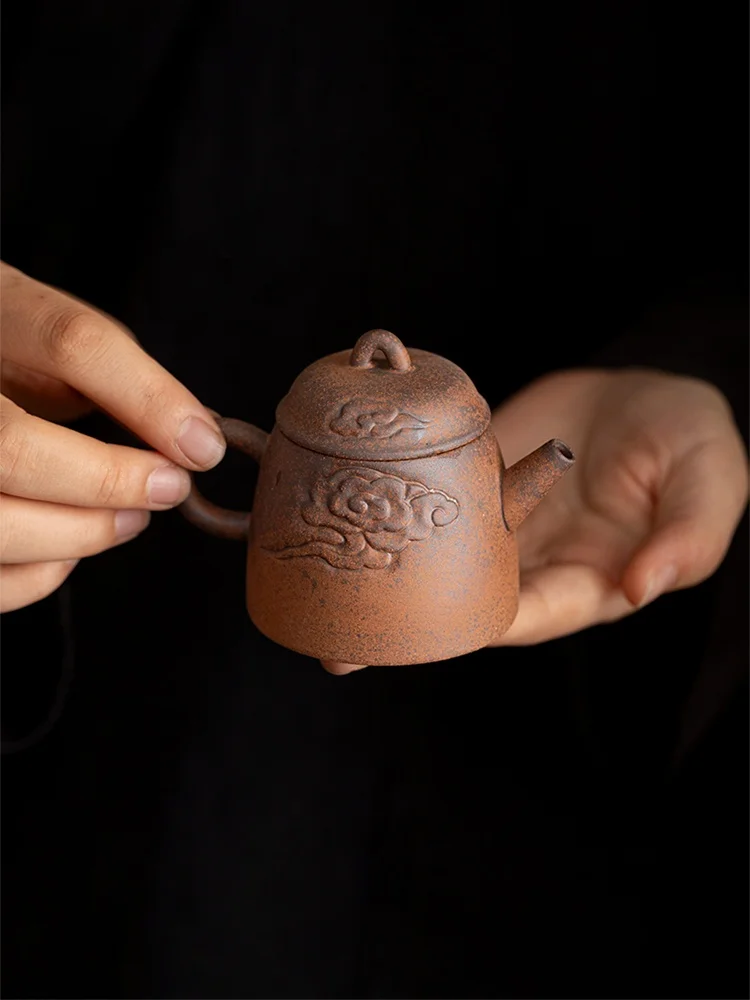 

Old Rock Mud Rough Pottery Shape Tea Pot Retro Teapot Tea Kettle Tea Ceremony Tea Making Single Pot Tea Ceremony