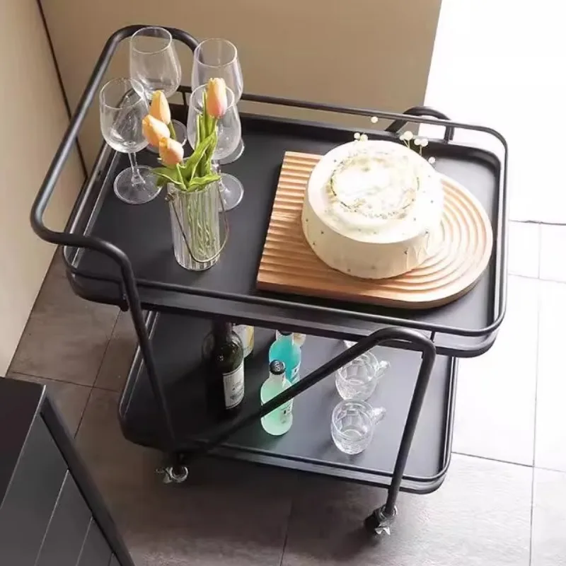 Multi-Function Serving Trolley, Rolling Cart for Restaurant, Hotel Beverage Cart, Portable Cake Delivery Trolley, Storage Organi