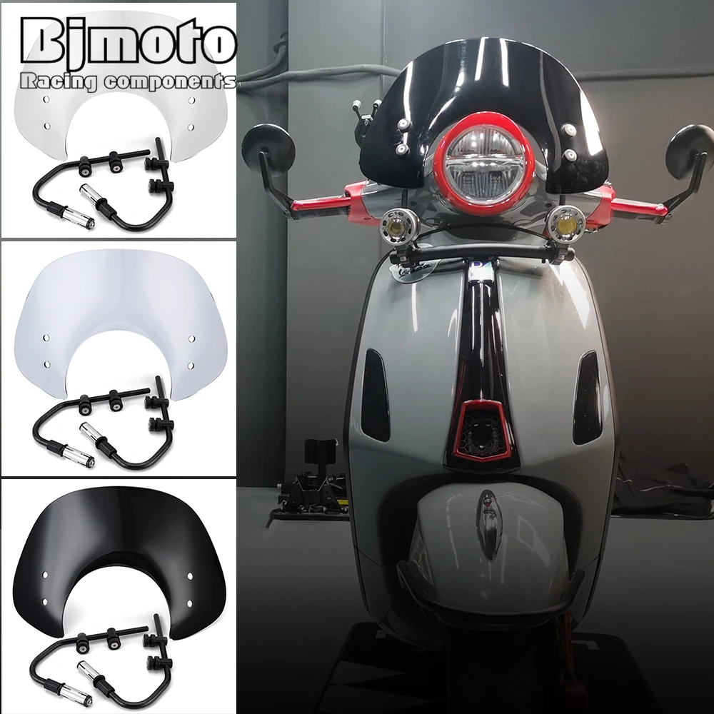 

Motorcycle Windshield Wind Deflector Windscreen For Piaggio Vespa LX50 LX125 LX150 GT200 GTS125 GTS250 GTS300 All years