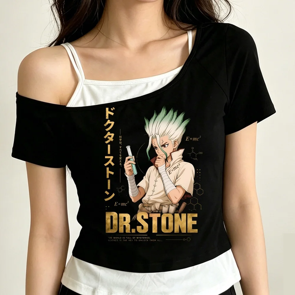 Dr Stone crop top teen gyaru vintage japanese alternative  korean fashion tshirt harajuku gyaru scene  cute