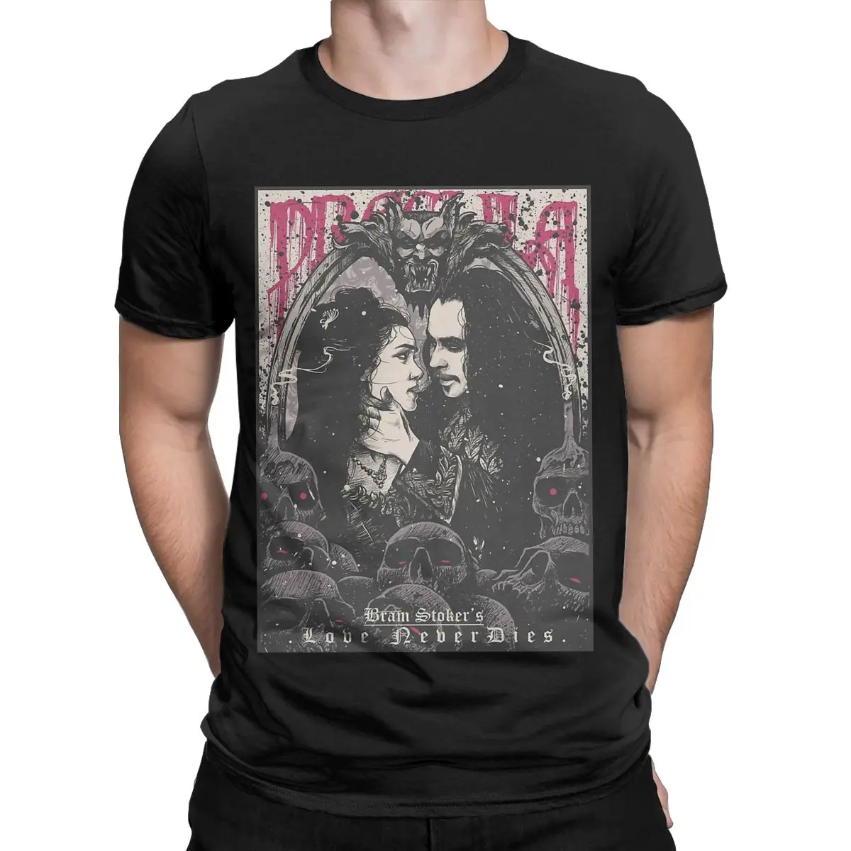 Bram Stoker's Dracula Men's T Shirt Funny Tee Shirt Short Sleeve Crew Neck T-Shirt Pure Cotton Adult Tops