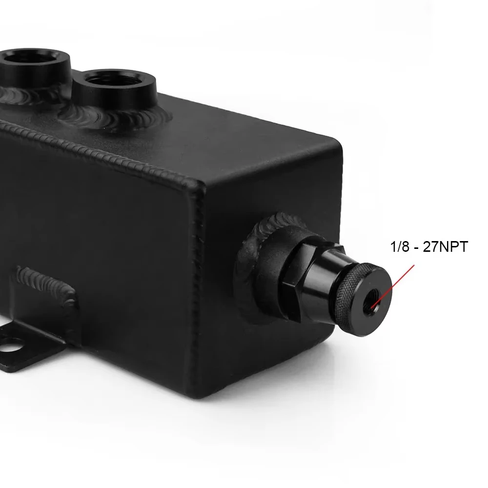 1/2/3L Baffled Oil Catch Can Universal Aluminum Reservoir Tank with Breather Filter Drain Valve Car Racing Parts