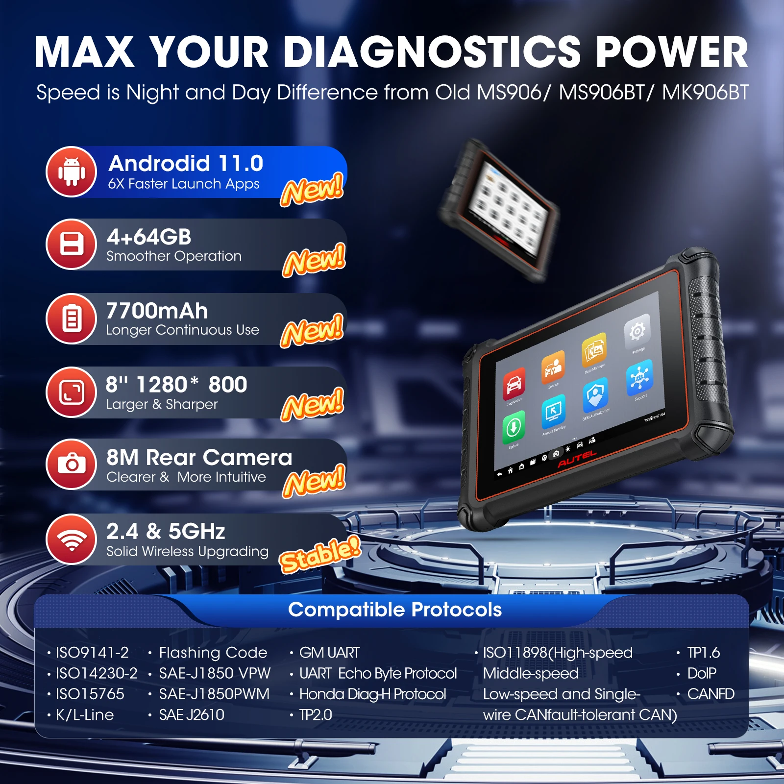 Autel MaxiPRO MP900 MP900E Autodiagnosetool ECU Codierung OBD2 Autoscanner CAN FD/DoIP Scan Tools PK MP900-BT MP900-TS MK900 – Detail 2