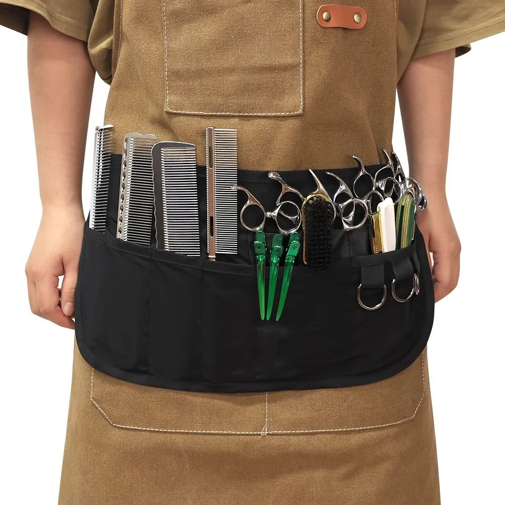 

Professional Cosmetic Makeup Brush Holder Artist Belt Strap Waterproof 2 Arrays Apron Bag Anti-static Hairdresser Tools