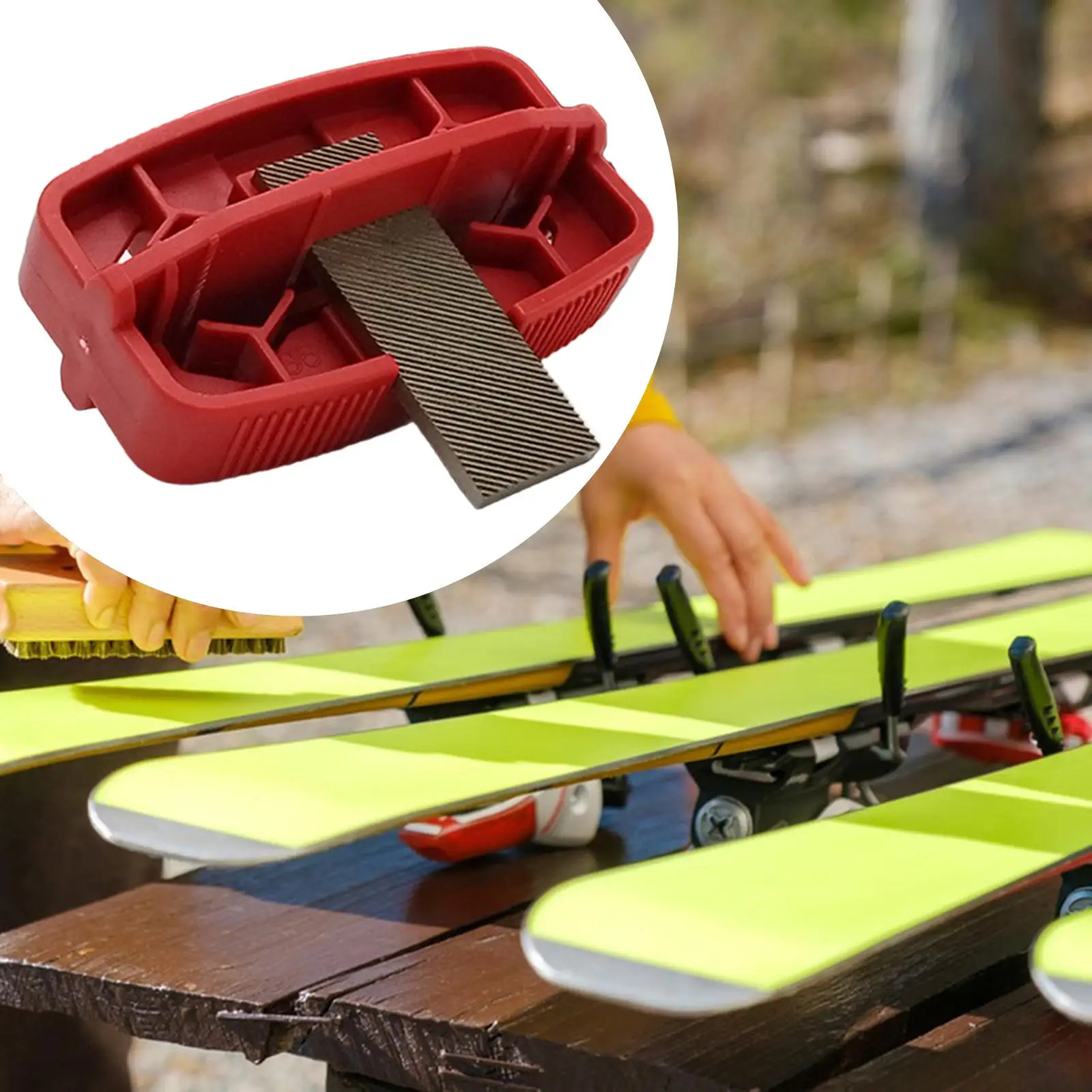 Kit di accordatura smussata per bordi da snowboard Dispositivo per la rimozione della cera Trimmer Bava Strumento per smerigliatura laterale per snowboard Strumento per affilare la tavola da sci Affilatrice per bordi