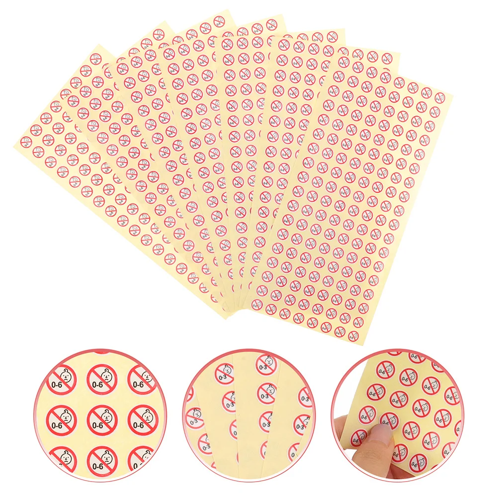 

500Pcs Self Adhesive Stickers for Home Child Safety 0-6 Years Old Adhesive Warning Decals Label Sticker Safety Warning Sticker