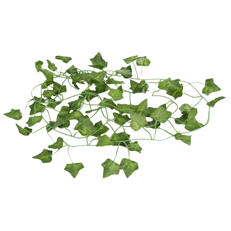 2M Long Artificial Plants Green Ivy Leaves Artificial Grape Vine Fake Parthenocissus Foliage Leaves Home Wedding Bar Decoration