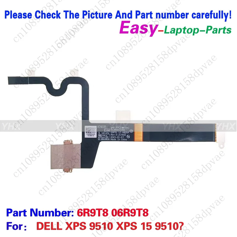 

GYX New For DELL XPS 9510 XPS 15 9510 UHD FPC CABLE LF-H82GP 6R9T8 06R9T8