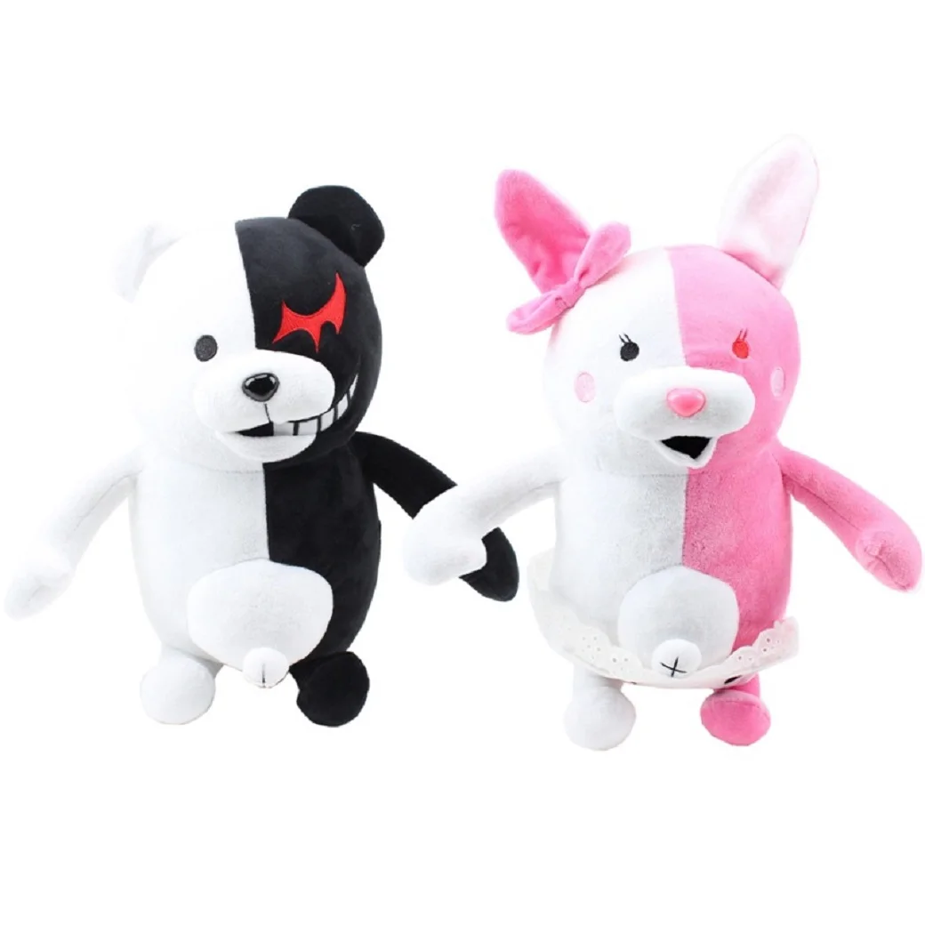 

Dangan Ronpa Super Danganronpa 2 Monokuma Black & White Bear Plush Doll Toy Soft Stuffed Animal Dolls Children Christmas Gift