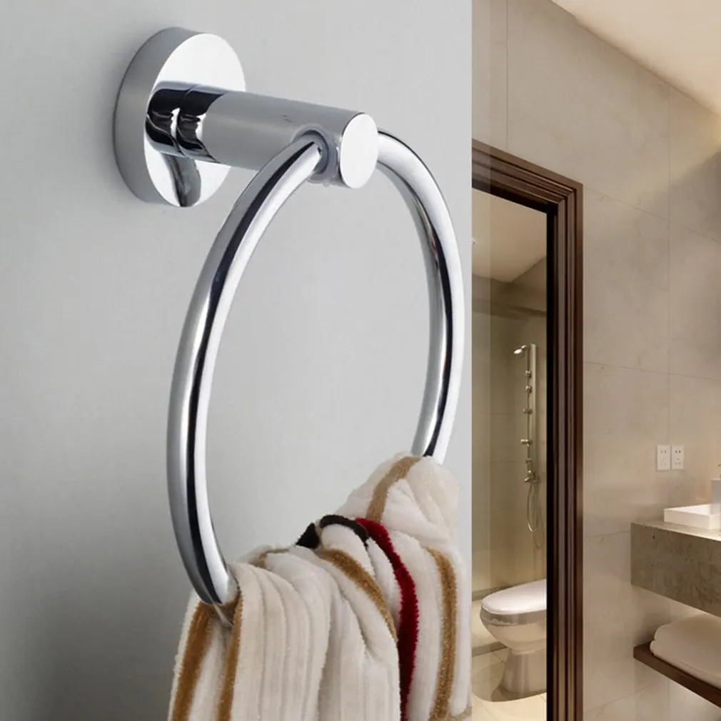 Toallero de acero inoxidable montado en la pared para baño, estante de almacenamiento de toallas, juego de accesorios de baño con tornillos