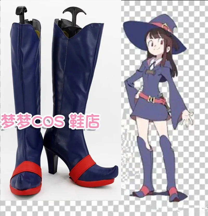 

Little Witch Academia Lotte Jansson Cosplay Costume Shoes Handmade Faux Leather Boots