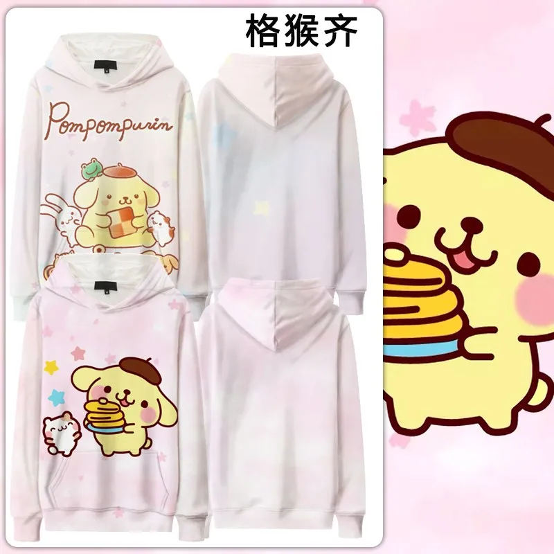 

Sanrio Pudding Dog Joint Hooded Hoodie Woman Small Two Yuan Tide Ins Everything Loose Clothes Girl