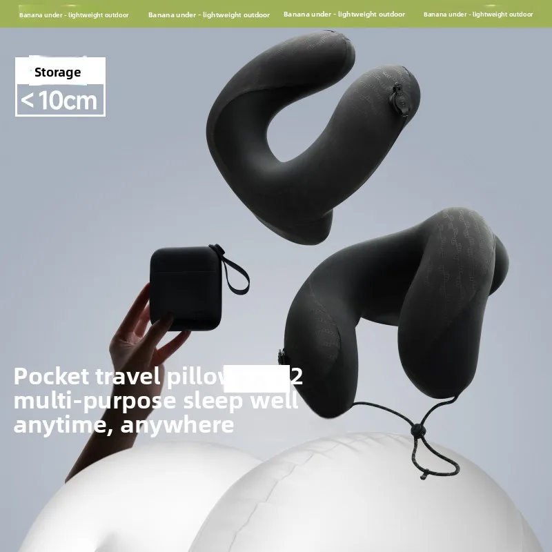 Portable Inflatable U-Shaped Pillow Banxia LC612₂₅ Outdoor Travel Sleeping Aid High Speed Railway Comfy Neck Support Cushion