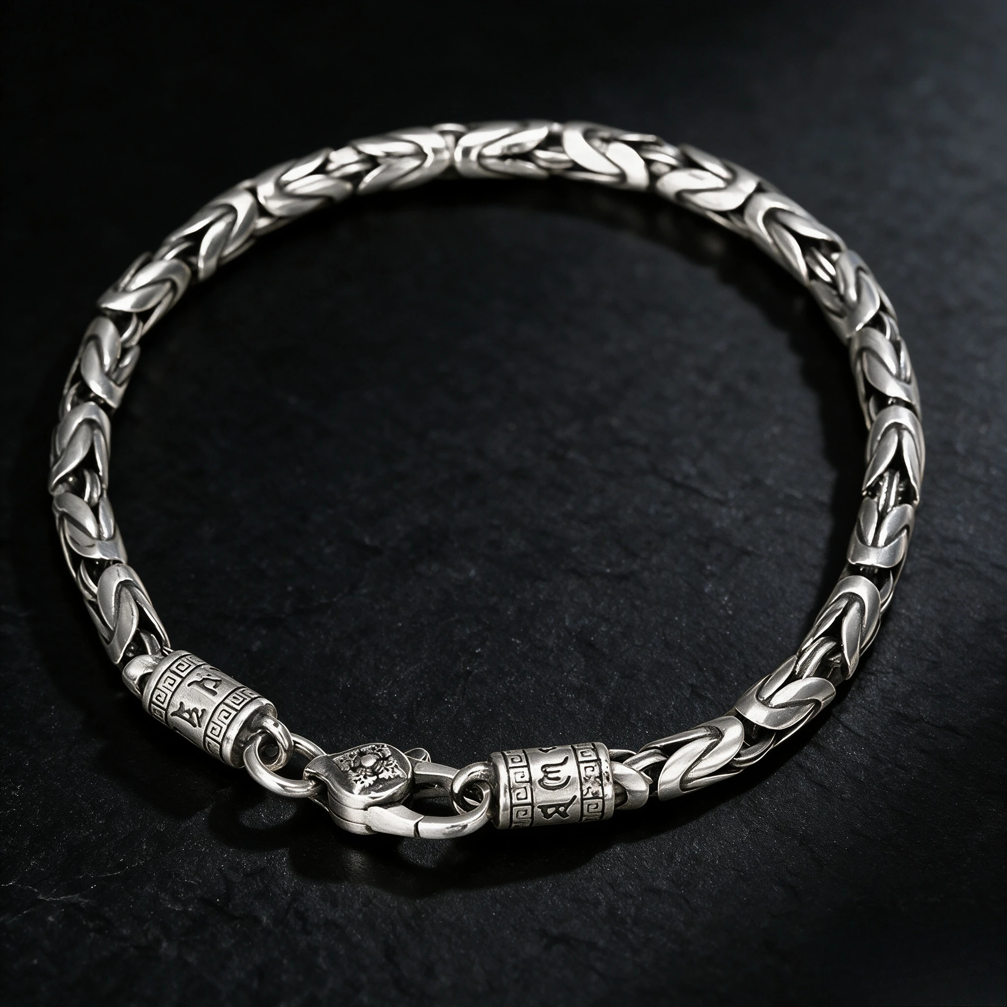 Tibetan Mantra Braided Rope Chain Bracelet Retro Om Mani Padme Hum Tube Bead Lobster Clasp Ethnic Spiritual Lucky Wrist Jewelry