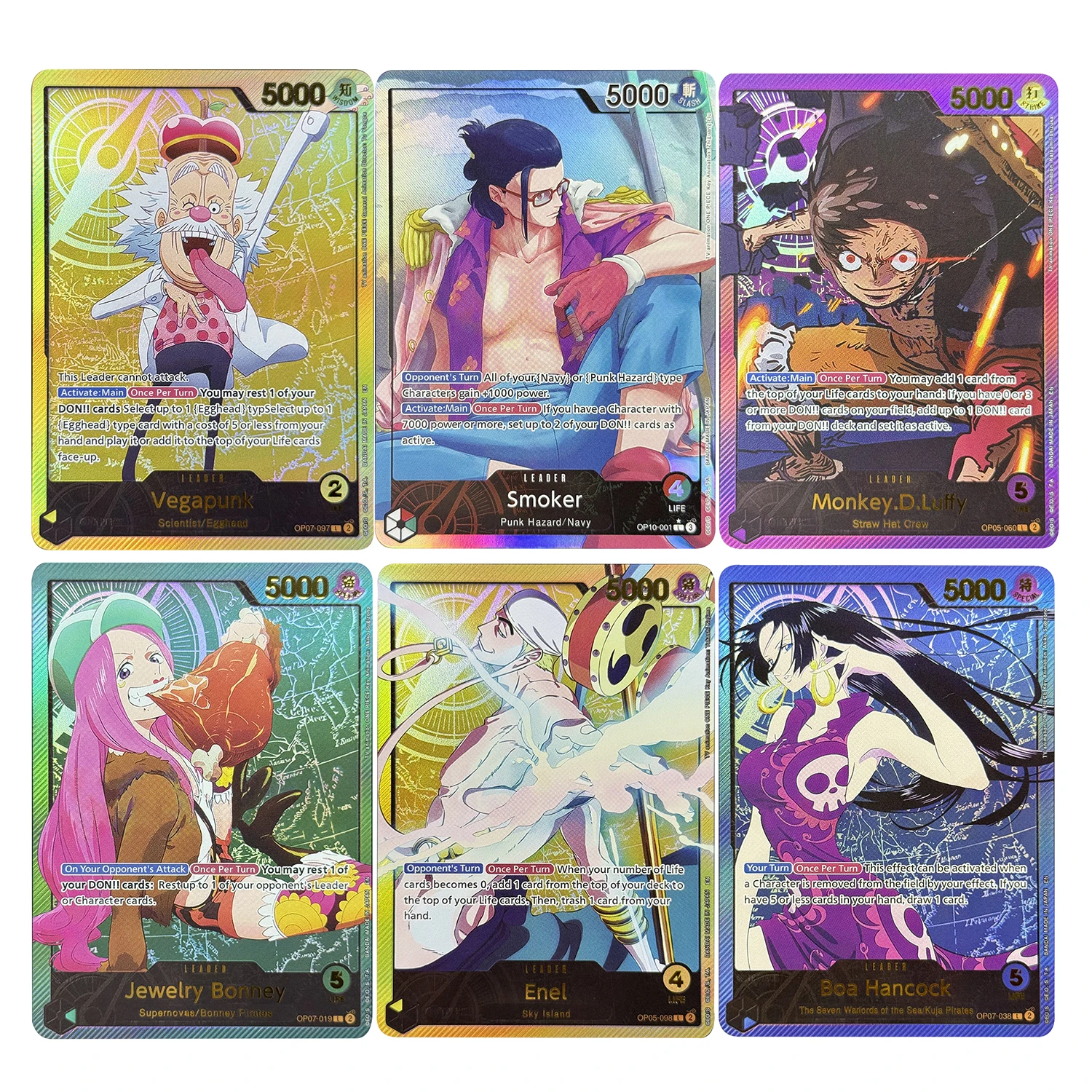 One Piece Leader Prxoy Cards Gold Foil Boa Hancock Enel Marco