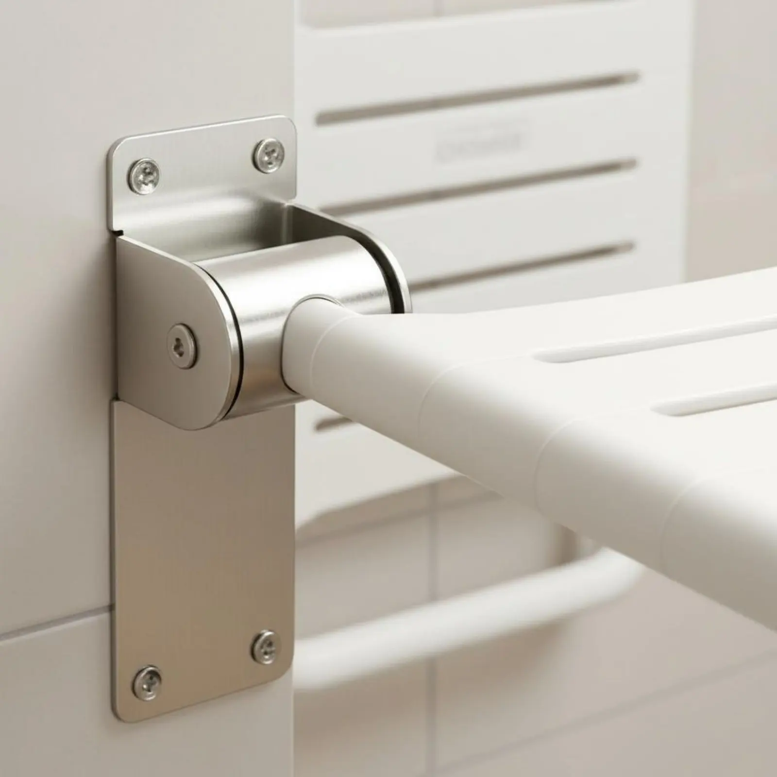 

Wall Mounted Shower Seat Anti-Slip Folding Shower Seat Bathroom Aid Stable Sturdy Support for Elderly