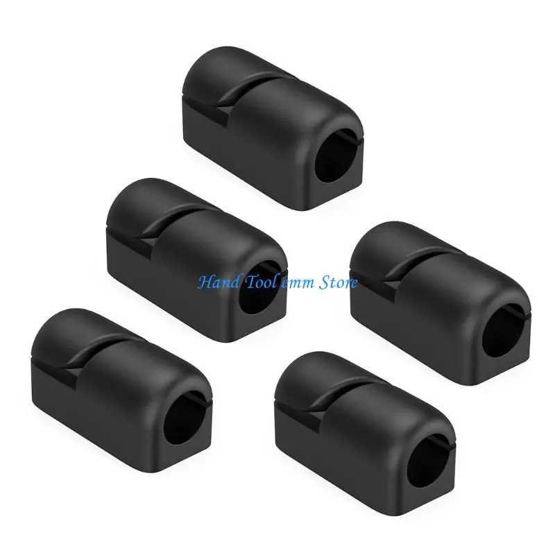 H37F 5Pcs Cable Management Clip Cable Organizers Wire Clip Cord Holder for TV PC Ethernet Cable Under Desk Home Office
