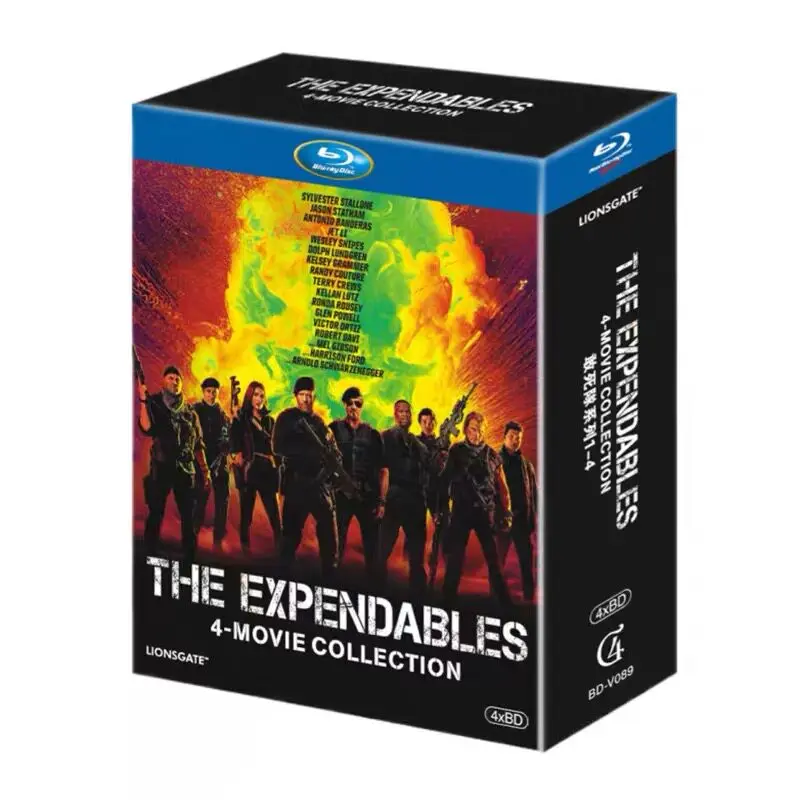 

The Expendables 1-4 Collection Blu-ray High Definition Movie Discs Box Set