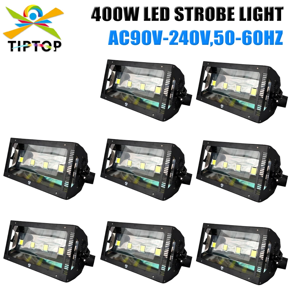 4x100W White Big Power Strobe Light Pixel White COB DJ DMX Stage Wash Matrix Light Zone Control Power Con