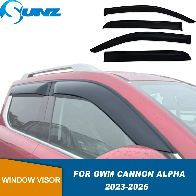 

Side Window Visor For GWM Cannon Alpha 2023 2024 2025 2026 Weathershield Sun Rain Guard Car Window Deflector