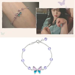 Han So Hee ancora drama stone butterfly bracciale gioielli in cristallo di alta qualità in stile coreano per donne e ragazze