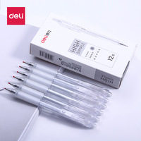 Deli Gel Pen Black 0.5mm Quick Drying Smooth Writing Comfortable Grip Learning And Office Supplies Press Water Pen Signature Pen