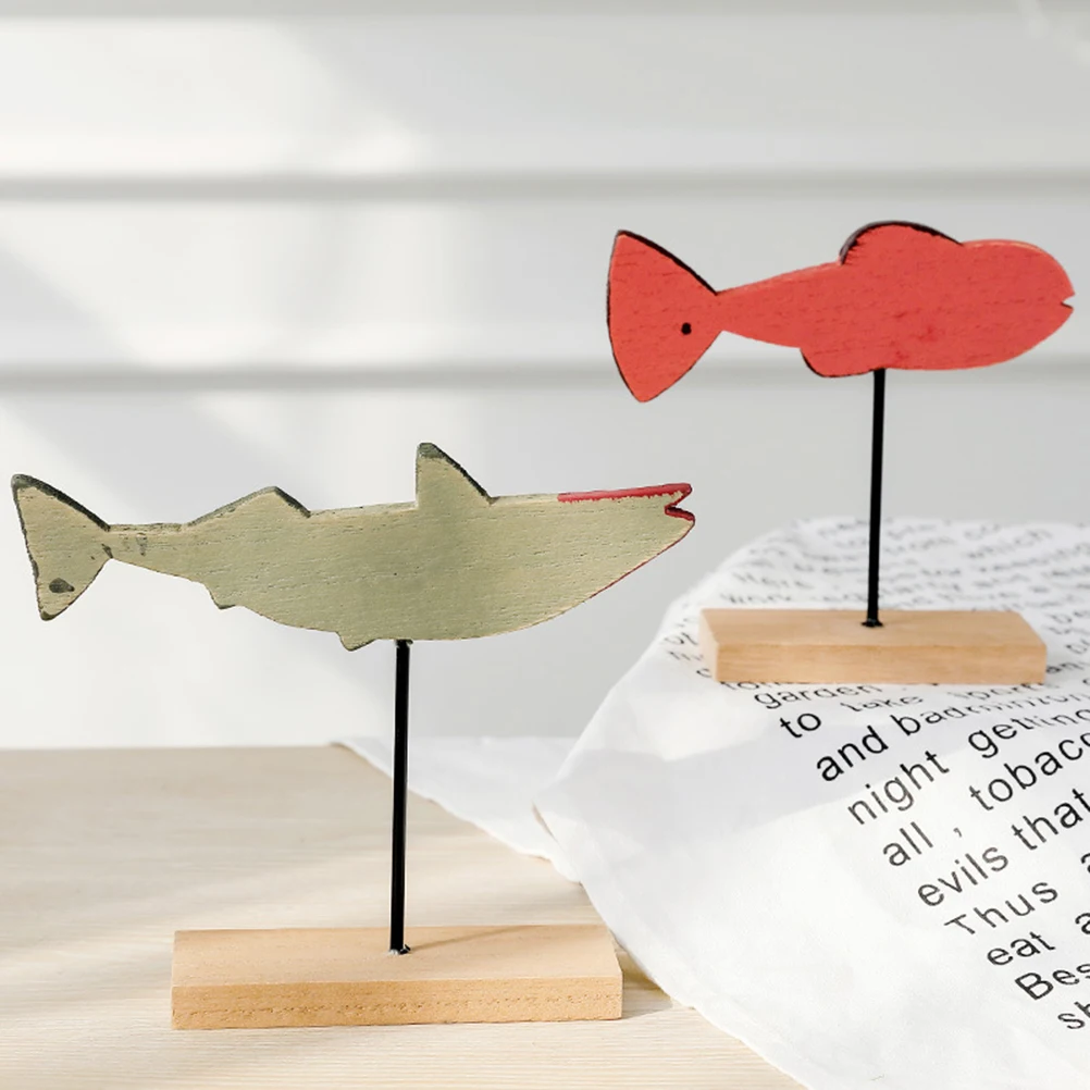 

Cute Wooden Fish Ornament For Home Desktop Living Room Decorative Miniature Household Furnishing Household Furnishing Gift