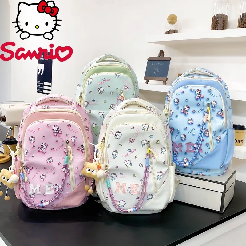 

Sanrio Hello Kitty Student School Bag Cute Backpack Large Capacity Simple Messenger Bags Commuter Outdoor