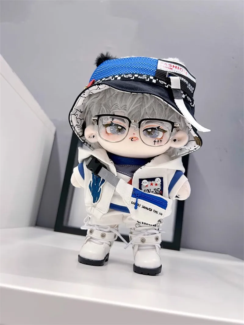 20CM Plush Doll Cool Clothes with Hat Cute Shorts 20CM Cotton Doll Clothes Accessories Children's Gift