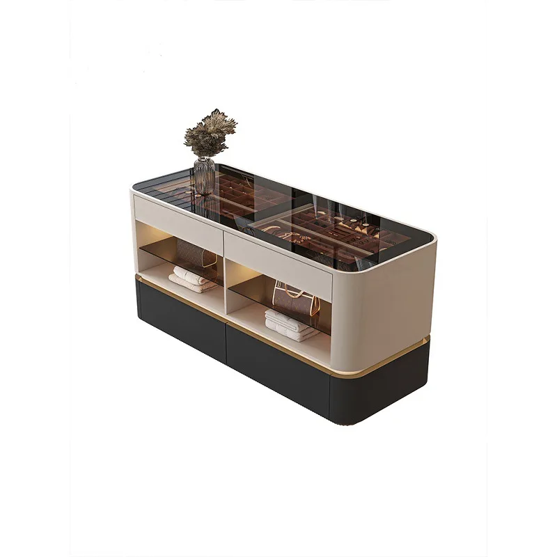 

Italian minimalist jewelry Nakajima counter cloakroom master bedroom floor-to-ceiling display cabinet jewelry bag storage locker