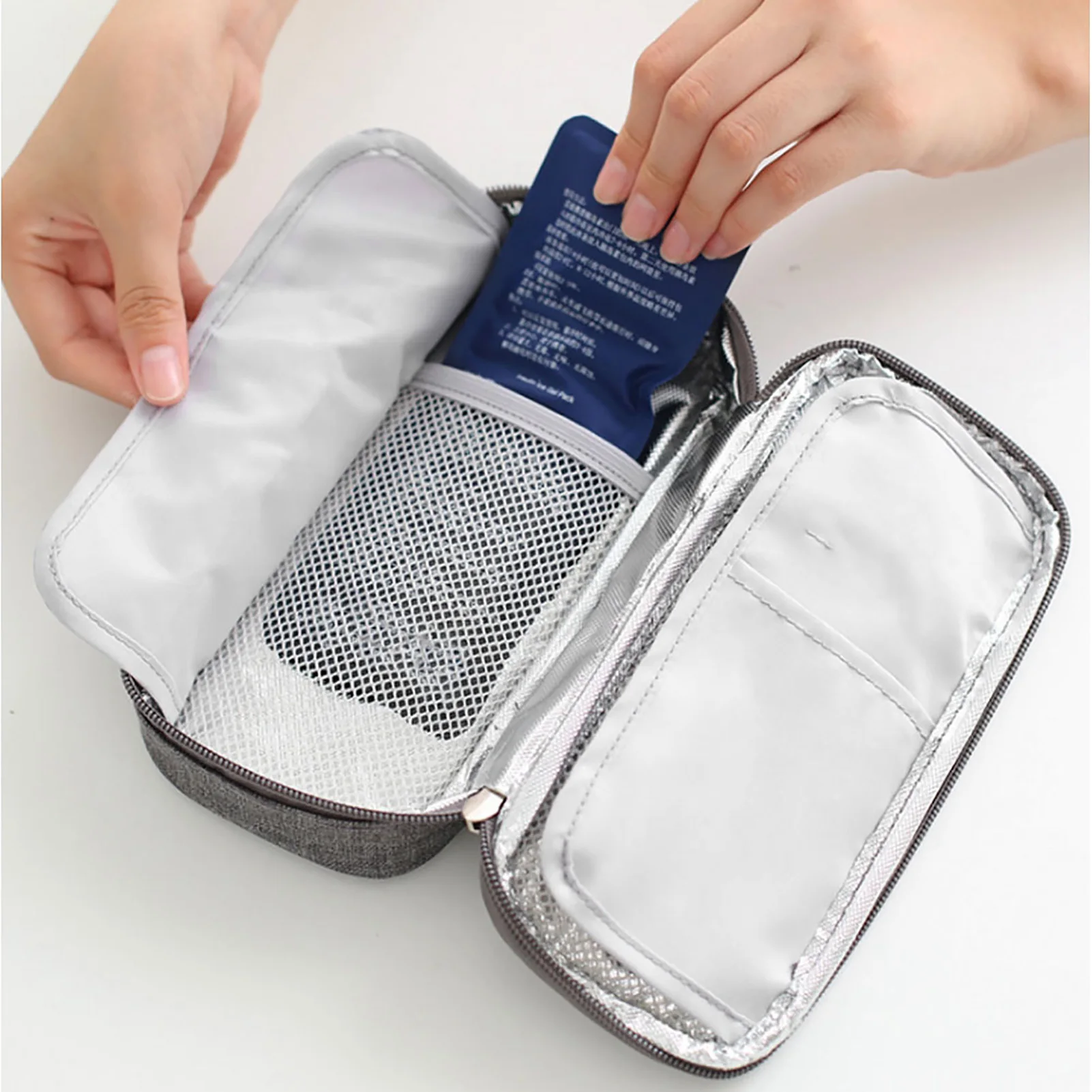 Bolsa de insulina, funda de refrigeración de insulina, bolsa enfriadora portátil, bolsa protectora de insulina, bolsa de viaje, bolsillo para diabéticos