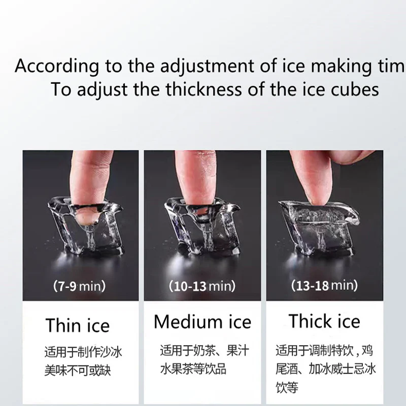 Intelligent Ice Maker Machine Commercial Countertop Square Ice Cube Making Machine Home Ice Block Machine