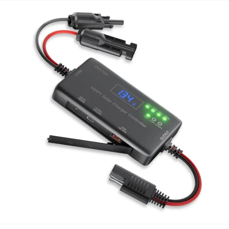 

MPPT Solar Charge Controller 12V Solar PV Regulator Compatible with Lead Acid Lithium Battery for Solar Panel Power System