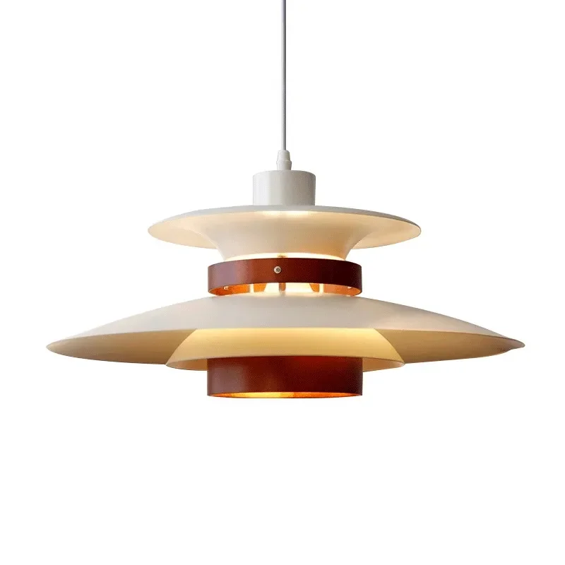 Nordic Modern Simple Flying Saucer Chandelier for Restaurant Cafe Bar Bedroom Bedside Danish Designer Style Pendant Lamp