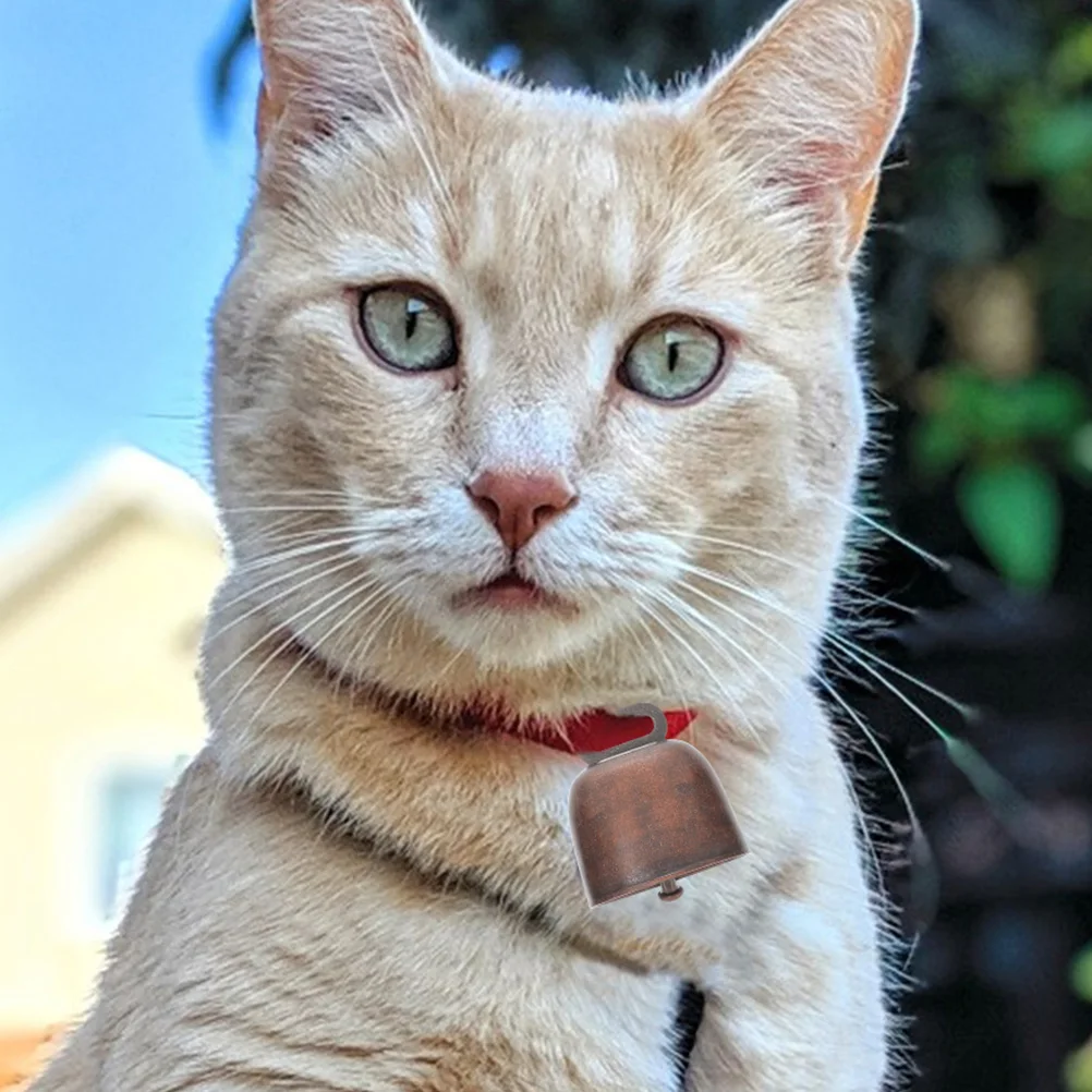 4 قطعة جرس البقرة المعدنية اكسسوارات الديكور خفيفة الوزن الحيوانات الأليفة مكافحة خسر أجراس للكلاب الماشية الأغنام الحصان الماشية معلقة الاستخدام