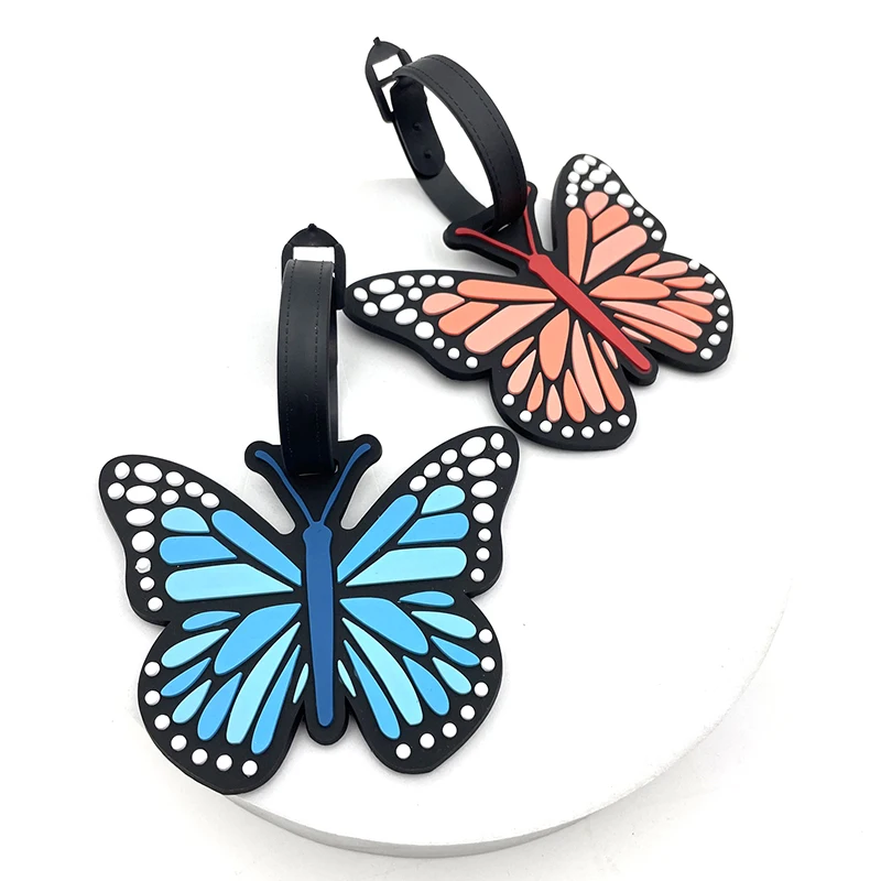 Butterfly Travel Tag Bagagem para as Mulheres, Etiqueta Bagagem, Mala Meninas, Titular do endereço de identificação, Bagagem Embarque, Mala portátil, 1Pc