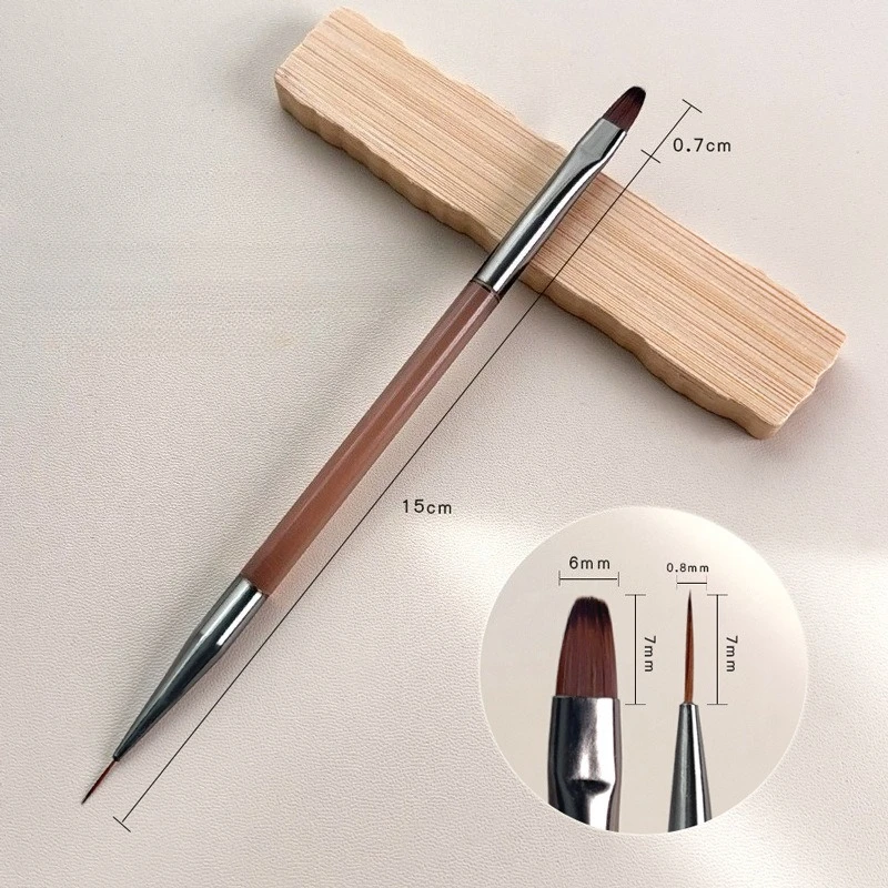 1-2개 전문가용 네일 체크 무늬 아트 브러쉬, 체크 무늬 네일 드로잉 페인팅 라인 브러쉬 DIY 디자인 UV 젤 연장 매니큐어 도구