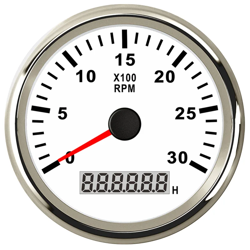 85mm Marine Waterproof Tachometers 0-3000RPM Show Revolution Meters Pulse Signal Gauges for Car Truck Yacht with Blue Backlight